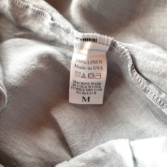 Black Crane Linen Jumpsuit/Overalls - Picture 11 of 13